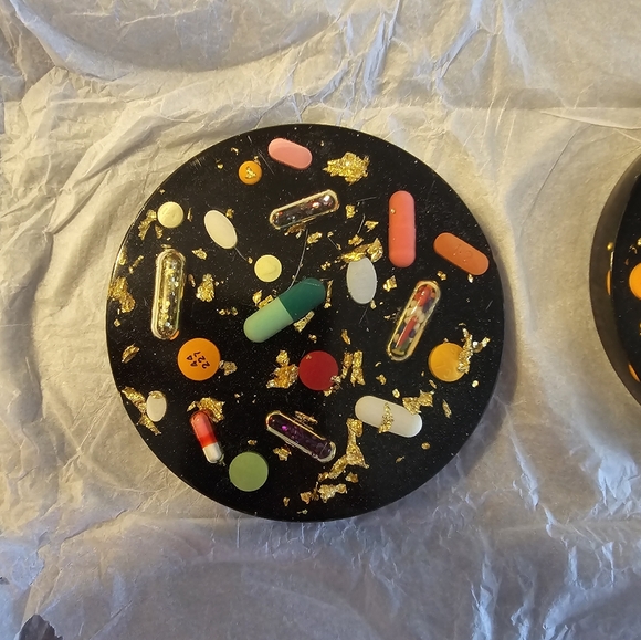 Black Pill Coasters - Picture 3 of 3
